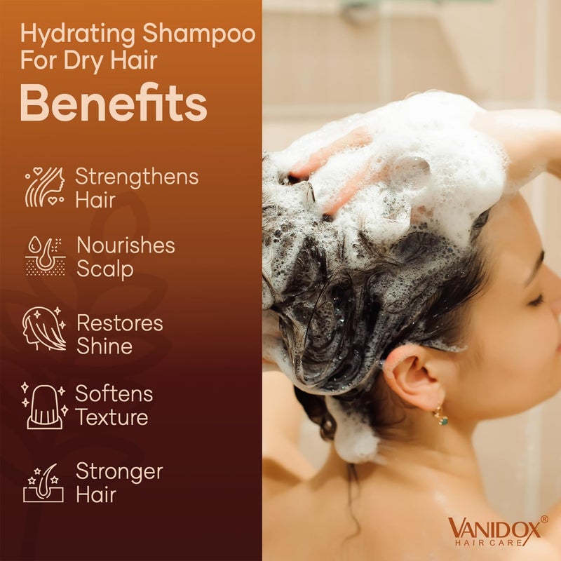VANIDOX Batana Oil Shampoo – Biotin & Niacinamide Infused – Supports Thicker-Looking Hair – Moisturizing & Nourishing for Thinning Hair and Scalp Care – Sulfate-Free, 16 fl oz - Image 3
